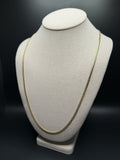 26" 14K Yellow Gold Cuban 3mm 21.8g