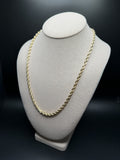 14K 6mm Handmade Solid Rope Chain