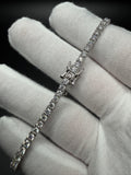 8" Silver Moissanite Tennis Bracelet 3mm 10.0g
