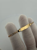 6 inch 3mm Figaro baby ID bracelet in 14K yellow and rose gold, 3.2g, view 3 - Ott Family Jewelry