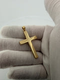 2" 14k Yellow Gold Classic Latin Cross 3.5mm Bail 3.0g