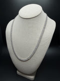 22" Silver 13ctw VS/VVS Lab Diamond Cuban Link 6mm 42.0g