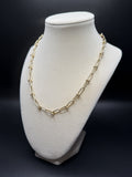 18" 10k Yellow Gold Fancy Paperclip/Hardware Link 5.5mm 14.15g