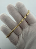 8 inch 3mm Franco bracelet in 14K yellow gold, 10.44g, view 3 - Ott Family Jewelry