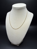 16" 14K Yellow Gold Figaro 2mm 3.0g