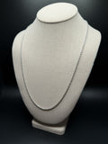 24 inch 2.5mm rope chain in 14K white gold, 11.7g, view 3 - Ott Family Jewelry