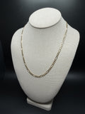 20" 14K Yellow Gold Figaro 4mm 10.81g