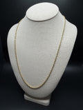 24" 14k Yellow Gold Rope 2.6mm 15.1g