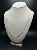 24" 14K Yellow Gold Franco 1.8mm 9.6g