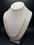 24" 14K Yellow Gold Franco 3mm 32.2g