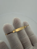 6 inch 1.5mm tri-color Valentino baby ID bracelet in 14K gold, 2.4g, view 3 - Ott Family Jewelry
