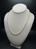 20" Gold over Silver 38ctw Moissanite Tennis Chain 4mm 31.5g