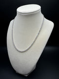 16" Silver 10ctw E-F VS/VVS Lab Diamond Tennis Chain 2.6mm 10.8g