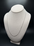 22" 14K White Gold Box Chain 1mm 4.6g