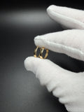 15mm 14K Yellow Gold Flat Edge Huggies 2.2g