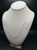 22" 14K Yellow Gold Box Chain 1mm 2.2g