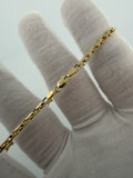 9" 14k Yellow Gold Herme$ Link 2.5mm 6.3g