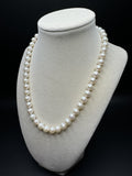 18” 14k Yellow Gold 8mm Freshwater Pearl Necklace 39.2g