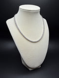 16" Silver 9ctw Moissanite Tennis Chain 3mm 20.1g