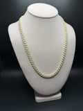 8mm Moissanite Cuban Chain, 13.8ctw D VVS1, GRA Certified, Gold Over 925 Silver, 22" (65.4g)