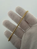 8.5" 14k Yellow Gold Rounded Box 3.5mm 6.3g