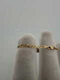 6 inch 3mm diamond cut curb baby ID bracelet in 14K yellow gold, 2.73g, view 4 - Ott Family Jewelry