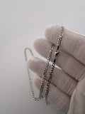 18 inch 3.5mm curb chain in 14K white gold, 5.43g, view 4 - Ott Family Jewelry