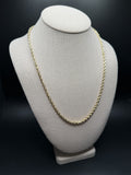 14K 8mm Handmade Solid Rope Chain