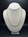 8mm Moissanite Cuban Chain, 12.6ctw D VVS1, GRA Certified, Gold Over 925 Silver, 20" (59.1g)