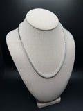 20 inch 3.4mm 16.5ctw VS/VVS lab diamond tennis chain in sterling silver, 31g, view 4 - Ott Family Jewelry