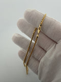 20 inch 2.5mm rounded box chain in 14K yellow gold, 6.4g, view 4 - Ott Family Jewelry