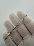 7.5" 2.5mm solid 10K yellow gold Cuban link bracelet, 3.2g – Ott Family Jewelry (4)