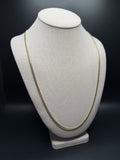 26" 14K Yellow Gold Cuban 3mm 21.8g