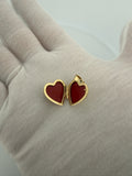 1" 14K Yellow Gold Heart Locket 3.5mm Bail 3.1g