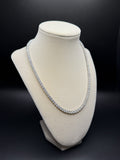 18" Silver 4mm 32.0ctw Moissanite Tennis Chain 23.0g