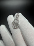 1.25" Silver Heart Lock Pendant 1.2ctw VS/VVS Lab Diamond 7mm Bail 3.7g