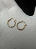 15mm 14K Yellow Gold Fancy Hoops 1.32g