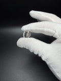 15mm Silver 1ctw VS/VVS Lab Diamond Inside Out Huggies 2.4g