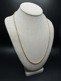 24" 14K Yellow Gold Rope 3mm 19.1g