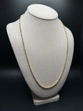 24" 10K Diamond Cut Moon Bead Chain 3mm 10.5g
