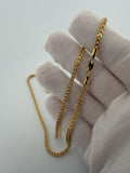 20" 14k Yellow Gold Foxtail Franco 3mm 9.8g