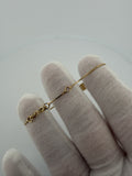 5.5-6.25" 14K Yellow Gold Box Link Baby ID Bracelet 5mm 2.0g