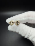 9mm 14K yellow gold clover stud earrings, 1.62g – Ott Family Jewelry (4)