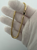 8 inch 3mm Franco bracelet in 14K yellow gold, 10.44g, view 4 - Ott Family Jewelry