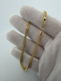 20" 14K Yellow Gold Foxtail Franco 3mm 9.11g