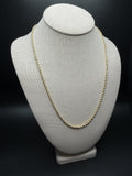 22" 14K Yellow Gold Rope Chain 3mm 16.83g