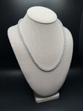 20" Silver 38ctw Moissanite Tennis Chain 4mm 25.6g