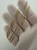 18" 14k Yellow Gold Wheat Chain 1.5mm 3.4g
