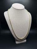 18K 6mm Handmade Solid Rope Chain