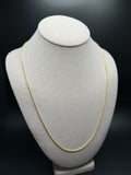 24" 14K Yellow Gold Franco Chain 1.8mm 9.3g